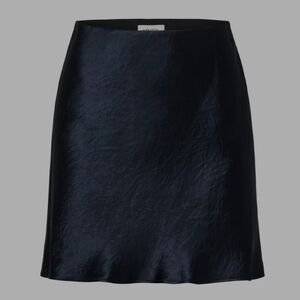 Navy Babaton mini slip satin skirt
